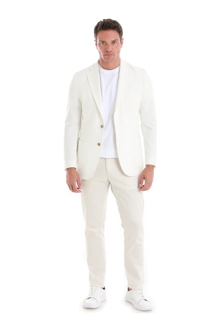 Hatemoğlu Ekru Slim Fit Düz Mono Yaka Casual Ceket 14162124c001 048 Ekru
