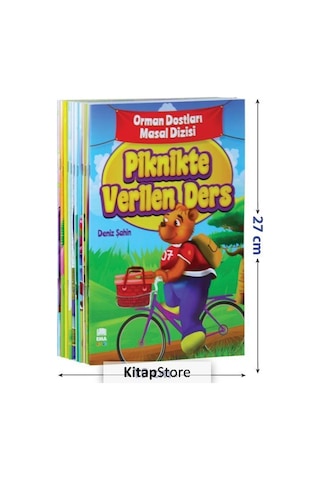 Orman Dostları Masal Dizisi Seti - Piknikte Verilen Ders - 10 Kitap Takım - Deniz Şahin - Ema Çocuk