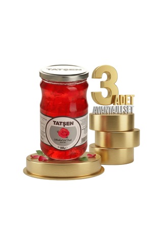 Tatşen Cam Reçel Gül 3x800 Gr