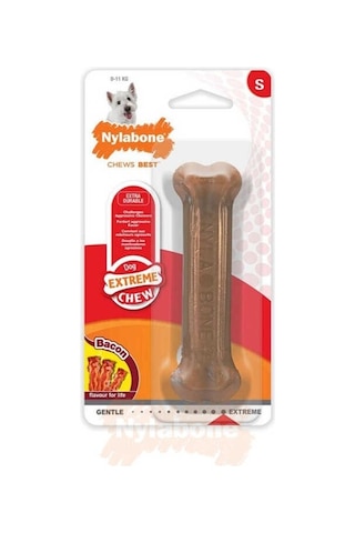 Nylabone Ec Domuz Pastırması Aromalı Köpek Çiğneme Kemiği S
