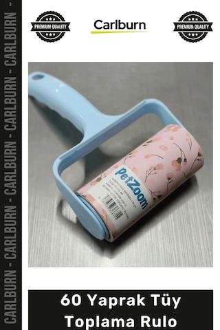 Petshop Evcil Hayvan Kedi Köpek Kıl Temizleyici Pratik Yapışkanlı Güçlü 60 Yaprak Tüy Toplama Rulo Çok Renkli