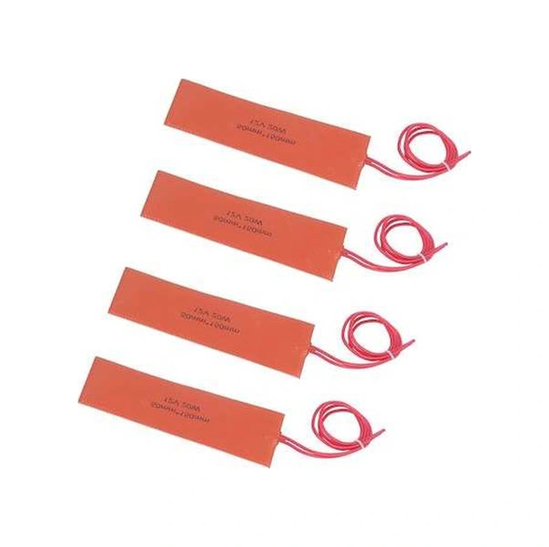 Fortunelane Endüstriyel Cihazlar İçin Esnek Silikon Isıtıcı Pad - 4 Adet, 12v 20w, Hızlı Isı Aktarımı, 200 C Isı Dayanımı