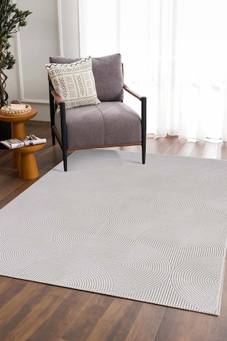 Enti Akik 8614 Gri Halı Kilim Salon Mutfak Kesme Yolluk Dokuma Gri