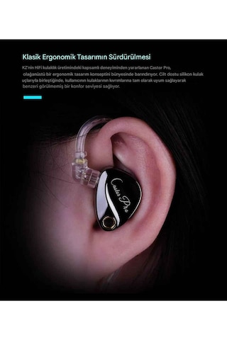 Kz Castor Pro Bass Versiyon 2dd Iem Kulak Içi Kulaklık Mikrofonlu Castor Pro