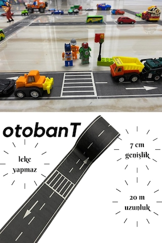 otobanT Eğitici ve Eğlenceli Yol Yapım Bandı - Çocuk Trafik Bantı