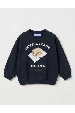 Laciel Paris La'cieel Paris 7287 Butter Sweatshirt & Damalı Balloon Jeans Lacivert