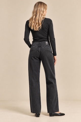 Alexandergardi Yüksek Bel Wide Leg Jean siyah