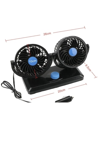 Araç Içi 360 Derece Dönebilen Mükemmel Soğutucu Oto Vantilatör 12