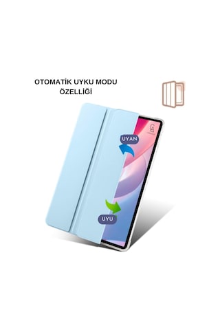 Huawei Honor Pad X9 11.5 Inç Uyumlu Tablet Kılıf Smart Özellikli Uyku Modlu Kapaklı Tablet Kılıfı