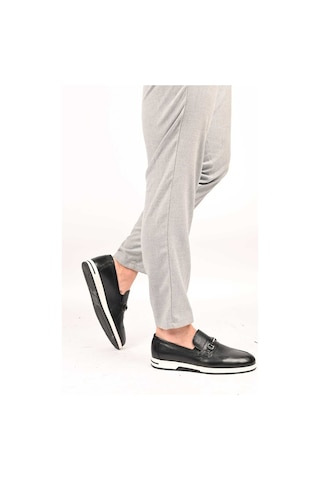 Bestello Bağcıksız Tokalı Loafer Termo Taban Hakiki Deri 333-5582 Erkek Ayakkabı Siyah