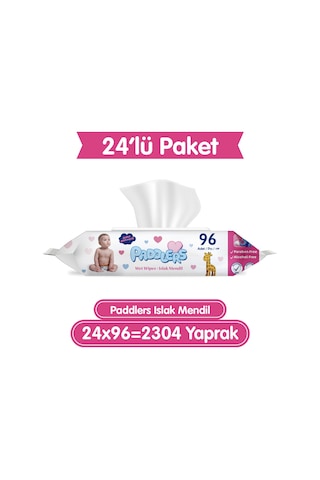 Paddlers Islak Mendil 24x96 lı Koli (2304 Yaprak)