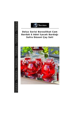Delux Serisi Borosilikat Cam Bardak 6 Adet İçecek Bardağı Sofra Düzeni Çay Seti Çok Renkli
