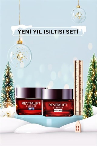 Yeni Yıl Bakım Seti Panorama Siyah Maskara & Revitalift Lazer Gündüz+gece Kremi pktnewyearbkmset1-11022 0