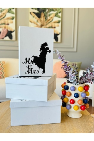 Mr & Mrs Box-gelin Damat Hediye Kutusu-nişan Bohça Kutusu-özel Tasarım Hediye Kutusu