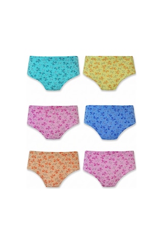 Seher Iç Giyim 6Lı Kadın Pamuklu Empirme Külot Yüksek Bel Bato