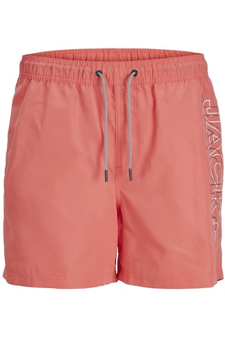 Jack & Jones Jpstfıjı Logo Erkek Hot Coral Deniz Şortu 12253118 Çok Renkli
