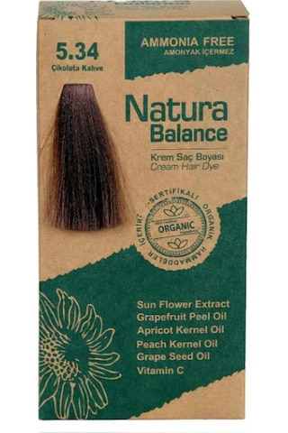 Natura Balance Saç Boyası 5.34 Çikolata Kahve Natura Balance Saç Boyası 5.34 Çikolata Kahve