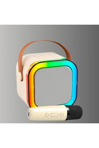 Taşınabilir Bluetooth Karaoke Seti Mikrofon Ve Hoparlör 10-20 W, 10 M Bağlantı