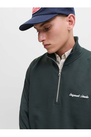 Jack & Jones Norrebro Erkek Yeşil Sweatshirt 12282899-frr Yeşil