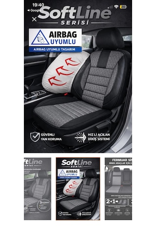 Softline Serisi Üniversal Oto Koltuk Kılıfı 1 Takım