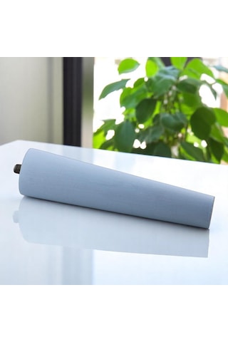 Ahşap Ayak 12 Cm Açık Mavi M8 Civatalı Bağlantı Aparatlı Dolap Mobilya Koltuk Kanepe Destek Ayağı Ayakları Açık Mavi