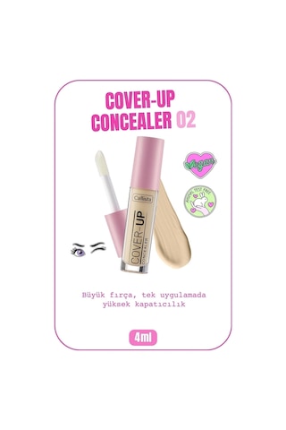 Callista Cover Up Concealer Yoğun Kapatıcı Göz Altı Kapatıcısı - 02 Beige