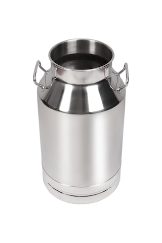 Melasty Süt Sağma Makinesi Paslanmaz Süt Güğümü 50 Litre İki Kulplu Kapaksız Ø208 Mm Geniş Ağız -1715