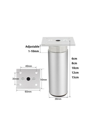Adet/takım Metal Mobilya Ayakları Gümüş 12cm Gümüş Gümüş Diğer