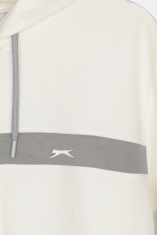Slazenger Knotty I Kadın Kapüşonlu Cepli Ekru Sweatshırt