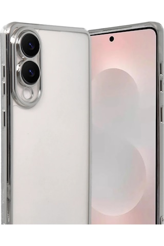 Newface Samsung Galaxy Uyumlu S25 Edge Razer Lensli Silikon Glblseme - 60 - Gümüş