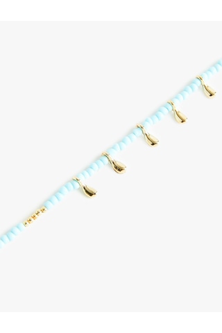 Koton Charm Detaylı Boncuklu Bileklik Turkuaz 6sak70861aa