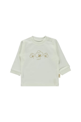 Civil Baby Organik Pamuklu 1-9 Ay Sweatshirt - Ekru