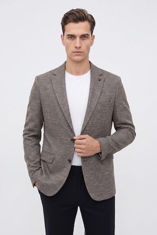 Plus Scorpion Erkek Esnek Kumaş Slim Fit Blazer Ceket Günlük & Ofis Şıklığı Kahverengi
