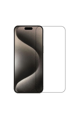 Apple iPhone 15 Pro Max Uyumlu Kırılmaz Ekran Koruyucu Temperli Cam
