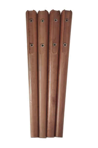 Kanallı 42cm Gürgen Ahşap Ayak Ceviz Renk 4 Adet Ayak