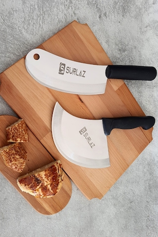 Ekmek Bıçağı Börek Bıçağı Pide Kesici Zırh Bıçak Seti 2'Li Siyah