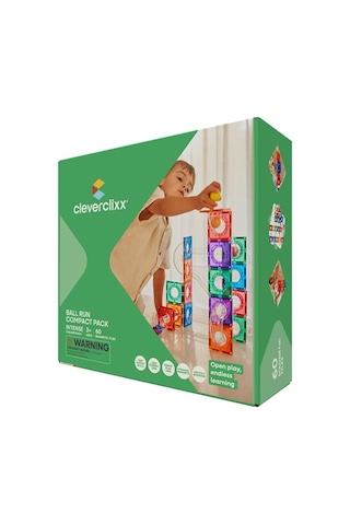 Cleverclixx Ball Run Compact Pack Manyetik Bloklar , Intense 60 Parça