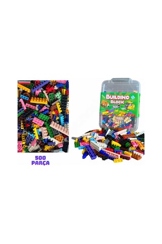 500 Parça Yapı İnşaat Blokları Kaliteli Kırılmaz Malzeme Yerli Üretim Building Blocks