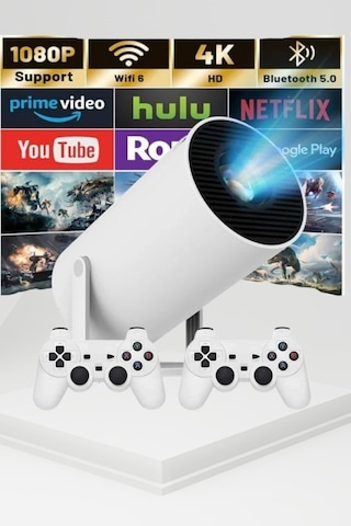 Taşınabilir Android Projeksiyon Ayaklı Çift Kollu 4k Çözünürlüklü Sinema Projeksiyonu