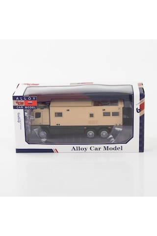 Metal Sesli Işıklı Çek Bırak Özellikli 30 Cm Motokaravan Seti