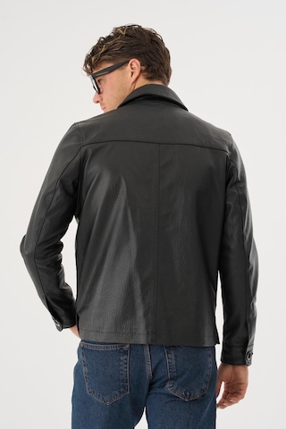 Grima Siyah Erkek Deri Mont Siyah