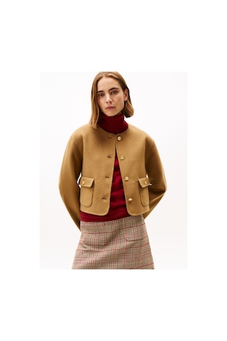 Tommy Hilfiger Df Wool Blend Reg Lady Jacket Kadın Kahverengi Mont - Ww0ww47446 Kahverengi