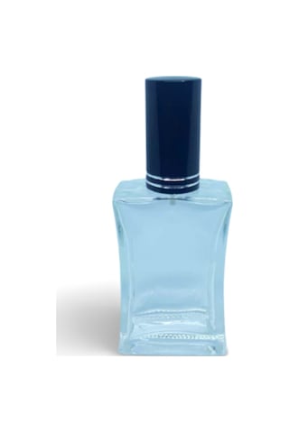 Parfüm Şişesi 50 Ml 3 Adet Siyah Kapak Metal Valf İçbükey Boş Şişe