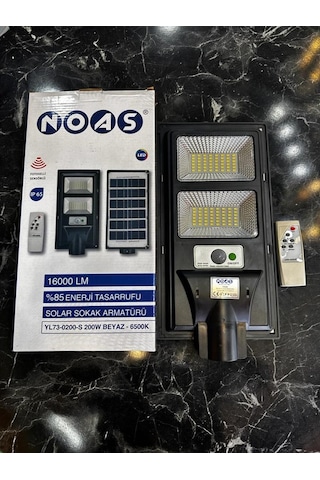Noas 200w Solar Sokak Armatürü Yl73-0200-s Siyah