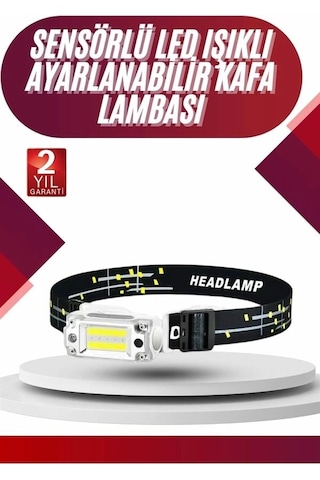 Yüksek Işıklı Şarjlı Ve Sensörlü Led Kafa Lambası Kamp Lambası