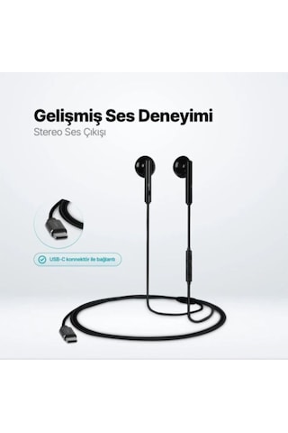 Typc-e Girişli Ttec Rio Usb-c Stereo Mikrofonlu Kulakiçi Kulaklık Siyah Uyumlu Diğer