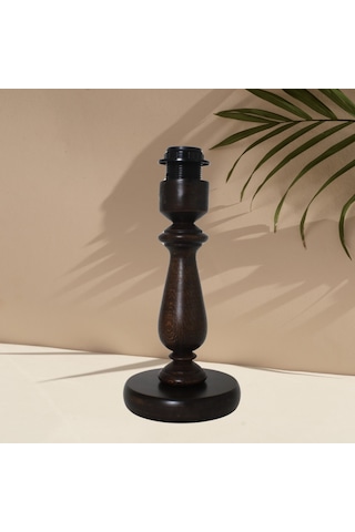 Koyu Ceviz Ahşap Abajur Ayak Vintage Model Ayk001245 Ceviz