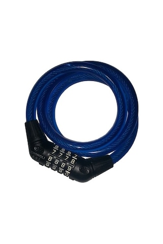 Knt Bisiklet Şifreli Kilit 12x1200 MM Şifre Değişebilen Mavi Renk Mavi