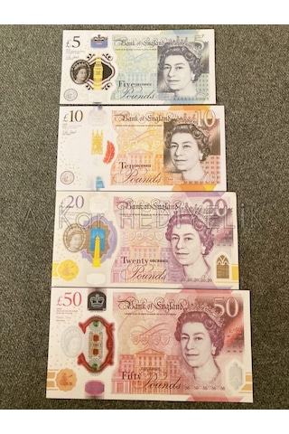 400 ADET KARMA 5-10-20-50 STERLİN BANKNOT POUND PARA GEÇERSİZ