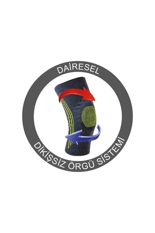 Örme Fleksible Balenli Patella Destekli Menisküs Dizlik 453 Siyah